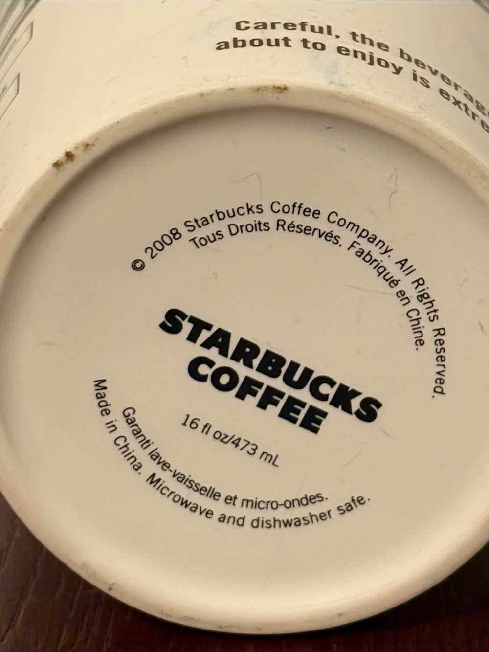 Starbucks Coffee 2008 Mug 16oz Original Siren Throwback Logo Brown & Tan